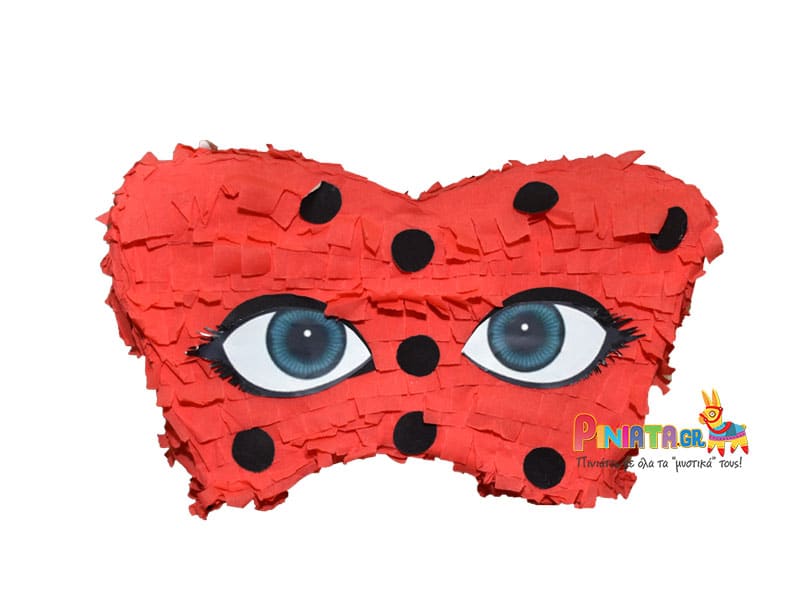 χειροποιητη πινιατα μασκα ladybug